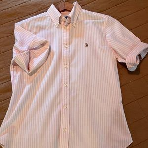 Ralph Lauren Short Sleeve Womens Oxford Pink